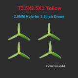 HQProp CW CCW T3.5X2.5X3 3.5inch / T3X1.8X3 3inch / T2.5X1.9X3 2.5inch 1.5mm / 2mm Hole Poly Carbonate Propeller For RC Frame