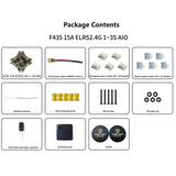 DarwinFPV Flight Controller + ESC + Receiver 3-in-1 Integrated AlO Ultra‑Light 15A Built‑in ELRS 2.4G 1‑3S for Toothpick Frame
