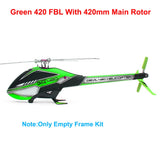 ALZRC-RC Devil 380 Devil 420 FAST FBL 6CH 3D Red / Green Flying RC Helicopter Kit With 380MM 420MM Carbon Fiber Main Tail Paddle