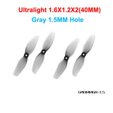 HQProp(6CW+6CCW) 40MM 1.6X1X3 1.6X1.2X2 Hollow Cup Propeller Dia 40mm 2-Blade 3-Blade 1mm 1.5mm Shaft Hole for Drone RC Airplane