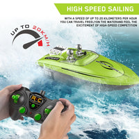 20KM High Speed Flytec V222 RC Speedboat Electric Water Waterproof Remote Control Speedboat Dual Motor For Kids Children