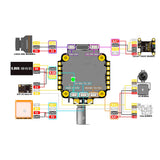 DarwinFPV F411 45A ELRS AIO Flight Controller ESC Stack  Built-in 2.4G SPI ELRS Receiver 3-6S FPV For CineApe35 Quadcopter