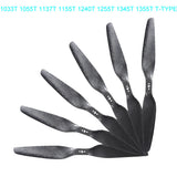 2Pairs Gemfan 1033T 1055T 1137T 1155T  1240T 1255T 1345T 1355T  T-TYPE CCW/CW Carbon Fiber Folding Propeller for RC Airplane RC Model