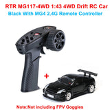 SNICLO MG044-4WD MG117-4WD 1:43 4WD Drift RC Car 2.4G Full Proportional Remote Control Purple Green RTR Toy Gift for Kids