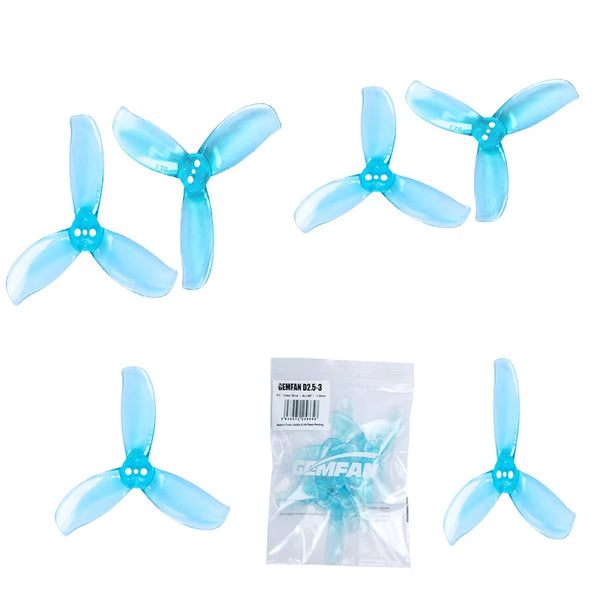 8Pairs Gemfan D2.5-3 3 Paddle Propeller CW CCW  Support 1404 4600kv Motor 1.5mm T-mount for DJI O4 Drone Airplane
