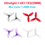 HQProp 35MM 1.4X1.1X3 Ultralight PC Propeller 3-Blades 1mm 1.5mm Shaft Hole for FPV Bwhoop Drone RC Model Airplane