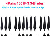 4Pairs (4CW+4CCW) Gemfan F1510 F7036 F1051 10inch Folding Propeller 2-Blade/3-Blade Glass Fiber Nylon for FPV Long Range Drones