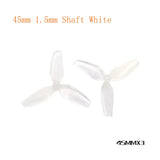 HQProp 10pairs 40mm 1mm / 45mm 1.5mm Shaft Hollow Cup Propeller 3-Leaf  Hole Plastic Prop for RC Drone FPV Quadcopter Accessory