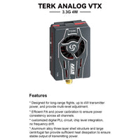 Axisflying 1.2G / 3.3G 4W VTX Analog Transmitter High Power Wireless Video Transmission for FPV Drone
