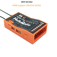 HelloRadio HR7E 8CH  ELRS 2.4G / HR7C 8CH D8/D16/SFHSS PWM Power Supply DC 4.5-7.4 V Receiver Dual Antenna Fixed Wing Drone Boat