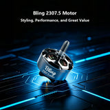 DarwinFPV Bling 2307.5 2400KV Brushless Motor 12N14P 20AWG 150MM Wire for 5inch Freestyle FPV RC Quadcopter