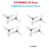 4Pairs HQProp T3X3X3 DT63 V2 Ducted 63mm 2.5inch 3inch 3-Blade Propeller for RC FPV Racing Toothpick Cinewhoop Duct Drones