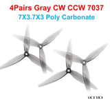 4Pairs(4CW+4CCW) HQProp 7X3.7X3 7037 / 7X5X3 7050 / 7X4X3 7043 / 7.5X3.7X3 7537 3-Blades PC FPV Propeller 7inch RC Drone Props