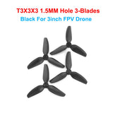 4Pairs HQProp T3X3X3 DT63 V2 Ducted 63mm 2.5inch 3inch 3-Blade Propeller for RC FPV Racing Toothpick Cinewhoop Duct Drones