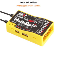 HelloRadio HR7E 8CH  ELRS 2.4G / HR7C 8CH D8/D16/SFHSS PWM Power Supply DC 4.5-7.4 V Receiver Dual Antenna Fixed Wing Drone Boat