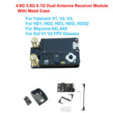 QWinOut 4.9G 5.8G 3W TX RX Analog Receiver Transmitter Module with Dual Antenna for Fatshark DJI V1/V2 Skyzone 04L/04X FPV Goggles