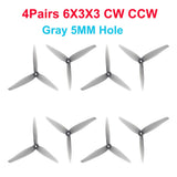 4Pairs(4CW+4CCW) HQProp 7X3.7X3 7037 / 7X5X3 7050 / 7X4X3 7043 / 7.5X3.7X3 7537 3-Blades PC FPV Propeller 7inch RC Drone Props