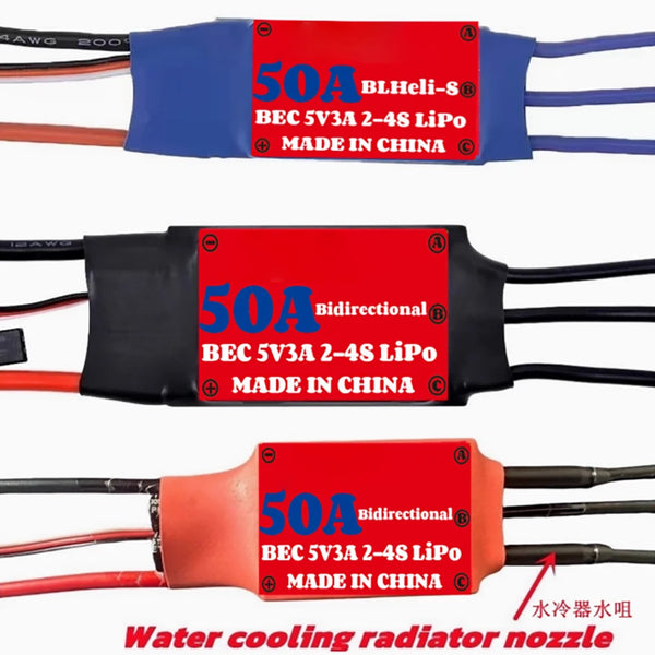 RedHobby BLheli-S 50A Bidirectional Brushless ESC for Remote Control Airplane Car Ship Underwater Propeller