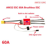 QWinOut AM32 60A 80A 150A 200A Brushless ESC 2-6S BEC 6V/2A 6V/5A For 1/10 1/8 R Car Airplane