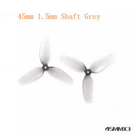 HQProp 10pairs 40mm 1mm / 45mm 1.5mm Shaft Hollow Cup Propeller 3-Leaf  Hole Plastic Prop for RC Drone FPV Quadcopter Accessory