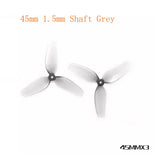 HQProp 10pairs 40mm 1mm / 45mm 1.5mm Shaft Hollow Cup Propeller 3-Leaf  Hole Plastic Prop for RC Drone FPV Quadcopter Accessory