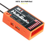 HelloRadio HR7E 8CH  ELRS 2.4G / HR7C 8CH D8/D16/SFHSS PWM Power Supply DC 4.5-7.4 V Receiver Dual Antenna Fixed Wing Drone Boat