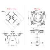 Tarot 718mm Wheelbase Foldable 4-axis Frame with Landing Gear for Quadcopter Drone Airplane