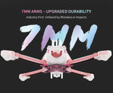 QWinOut 5.1 Inch Carbon Fiber X-Frame Kit 230mm Wheelbase 7mm Thickness Arm For FPV Racing Freestyle Drone for DJI O4 Pro/O4 Lite Camera