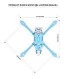 QWinOut 5.1 Inch Carbon Fiber X-Frame Kit 230mm Wheelbase 7mm Thickness Arm For FPV Racing Freestyle Drone for DJI O4 Pro/O4 Lite Camera