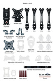 QWinOut 5.1 Inch Carbon Fiber X-Frame Kit 230mm Wheelbase 7mm Thickness Arm For FPV Racing Freestyle Drone for DJI O4 Pro/O4 Lite Camera