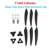 Gemfan F1265 F1307 F1407 F1510 12inch 15inch Folding Propeller 3-Blades Glass Fiber Nylon W Metal Clip for Long Range Drones