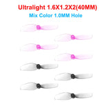 HQProp(6CW+6CCW) 40MM 1.6X1X3 1.6X1.2X2 Hollow Cup Propeller Dia 40mm 2-Blade 3-Blade 1mm 1.5mm Shaft Hole for Drone RC Airplane