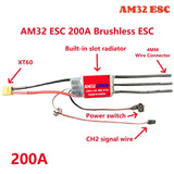 QWinOut AM32 60A 80A 150A 200A Brushless ESC 2-6S BEC 6V/2A 6V/5A For 1/10 1/8 R Car Airplane