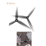 8Pairs 3-Leaf Propeller 7X3.7X3 7037/ 7X5X3 7050 / 7X4X3 7043 / 7.5X3.7X3 7537 Plastic CW CCW Prop for 7inch RC FPV Drone Paddle
