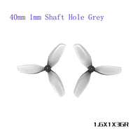 HQProp 10pairs 40mm 1mm / 45mm 1.5mm Shaft Hollow Cup Propeller 3-Leaf  Hole Plastic Prop for RC Drone FPV Quadcopter Accessory