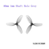 HQProp 10pairs 40mm 1mm / 45mm 1.5mm Shaft Hollow Cup Propeller 3-Leaf  Hole Plastic Prop for RC Drone FPV Quadcopter Accessory