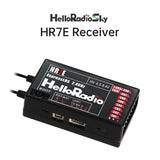 HelloRadio HR7E 8CH  ELRS 2.4G / HR7C 8CH D8/D16/SFHSS PWM Power Supply DC 4.5-7.4 V Receiver Dual Antenna Fixed Wing Drone Boat