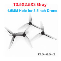 HQProp CW CCW T3.5X2.5X3 3.5inch / T3X1.8X3 3inch / T2.5X1.9X3 2.5inch 1.5mm / 2mm Hole Poly Carbonate Propeller For RC Frame