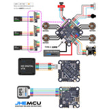 JHEMCU G474AIO Built-in 40A ECS F4 3-6S AIO STM32G474/170MHZ ICM-42688-P/Gyro Flight Controller for Toothpick RC FPV Drone