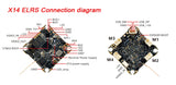 Happymodel X14 ELRS Flight Controller STM32G473 MCU 5.8GHz 48 Channel ICM42688P Gyro 12A 4-IN-1 ESC Drone 25.5mm x 25.5mm