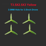 HQProp CW CCW T3.5X2.5X3 3.5inch / T3X1.8X3 3inch / T2.5X1.9X3 2.5inch 1.5mm / 2mm Hole Poly Carbonate Propeller For RC Frame
