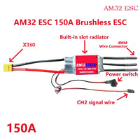 QWinOut AM32 60A 80A 150A 200A Brushless ESC 2-6S BEC 6V/2A 6V/5A For 1/10 1/8 R Car Airplane