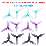 Gemfan(10CW+10CCW) Hurricane 3525 3630 4023 4525 3.5inch/4inch 1.5MM 3-Holes PC Propeller for 1806-2004 Motors for FPV Freestyle