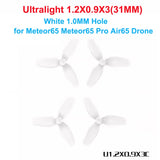 HQProp 4pairs 40MM Hollow Cup Propeller Dia 40mm 3-Blades Shaft Hole 1mm Poly Carbonate 31MM for Meteor65 Air65 FPV Airplane Model