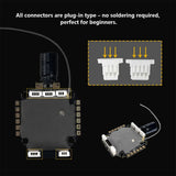 DarwinFPV F411 45A ELRS AIO Flight Controller ESC Stack  Built-in 2.4G SPI ELRS Receiver 3-6S FPV For CineApe35 Quadcopter