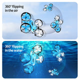 Waterproof H113 RC Toys 3in1 Mini Tumbling Drone Remote Control Boat Drone For Children Car Plane Water, Land and Air Toy