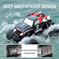 Waterproof Q127 1/16 2.4G 4WD Amphibious High Wheel Crawler Off-road RC Car Vehicle Model Boys Children's Toys