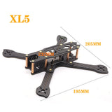QWinOut 3K Full Carbon Fiber TrueX XL5 V2 232mm/ XL6 V2 283mm / XL7 V2 294mm / XL8 V2 360mm/XL9 V2 390mm Arm 4mm Freestyle Frame for FPV
