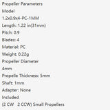 HQProp Ultralight propeller 1.2x0.9x4-PC Small Propeller CW CCW props