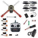 QWinOut F450 DIY Drone Kit Quadcopter 1000KV A2212 13T Motor 30A ESC APM2.8/minipix/PIXHAWK  Flight Control 2200Mah Lipo Battery Radiolink T8FB TX